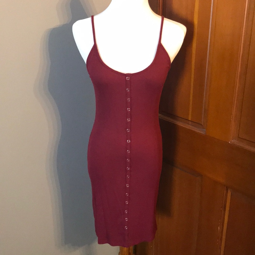 Forever 21 Faux Button Up Bodycon Dress